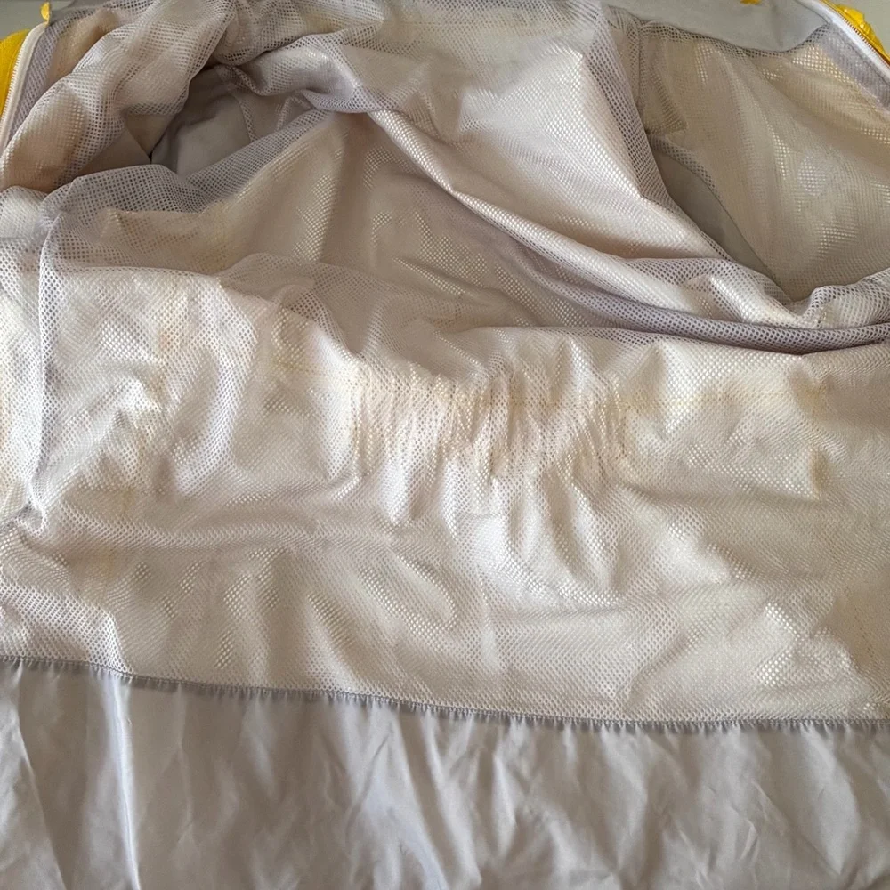 The North Face Resolve Parka Yellow Polka-dot Dry Vent Rain Jacket (M) Hooded - Picture 13 of 16